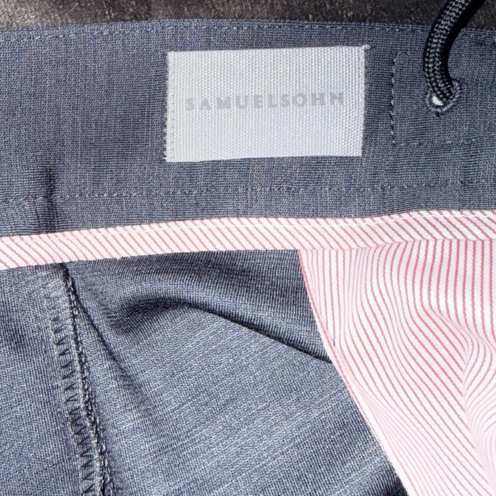 NWT Men’s SAMUELSOHN-DRAWSTRING STRETCH DRESS PANT-Midnight Navy-36x37 - Picture 2 of 8